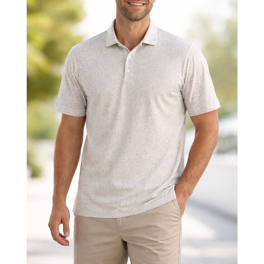 Peter Millar Summer Comfort Golf T-shirt Size Large Cocktail Lemonade Athleisure